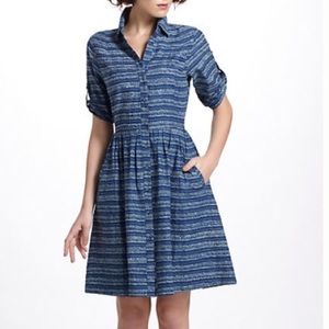 Anthropologie Porridge Fit & Flare Shirt Dress